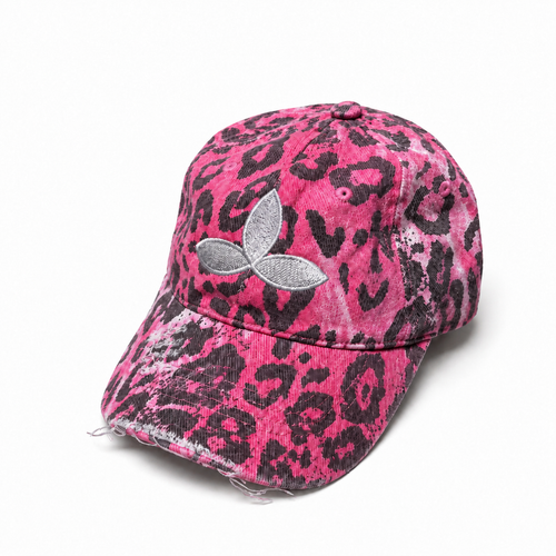 'Electric Leopard' Distressed Hat