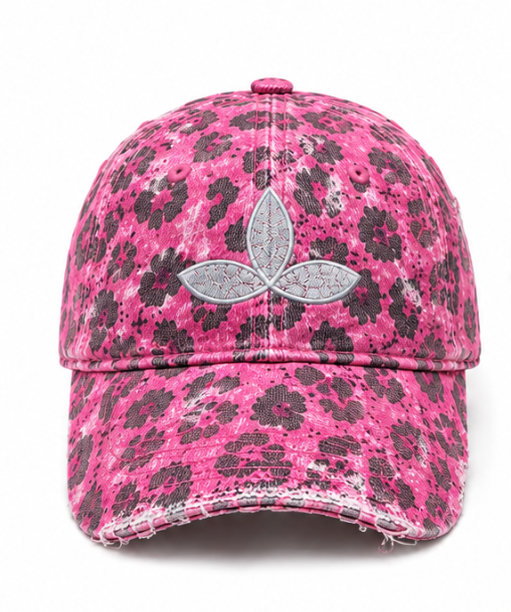 'Electric Leopard' Distressed Hat