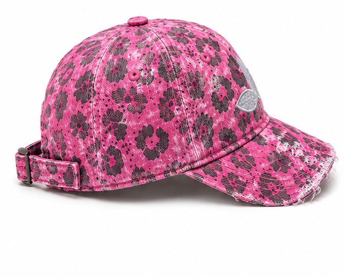 'Electric Leopard' Distressed Hat