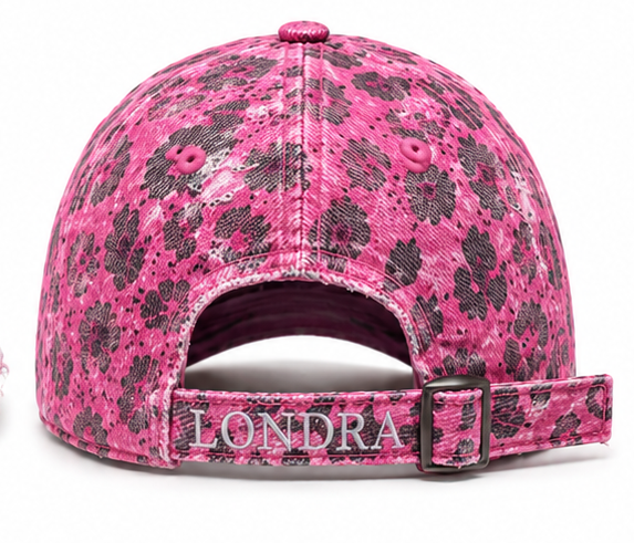 'Electric Leopard' Distressed Hat