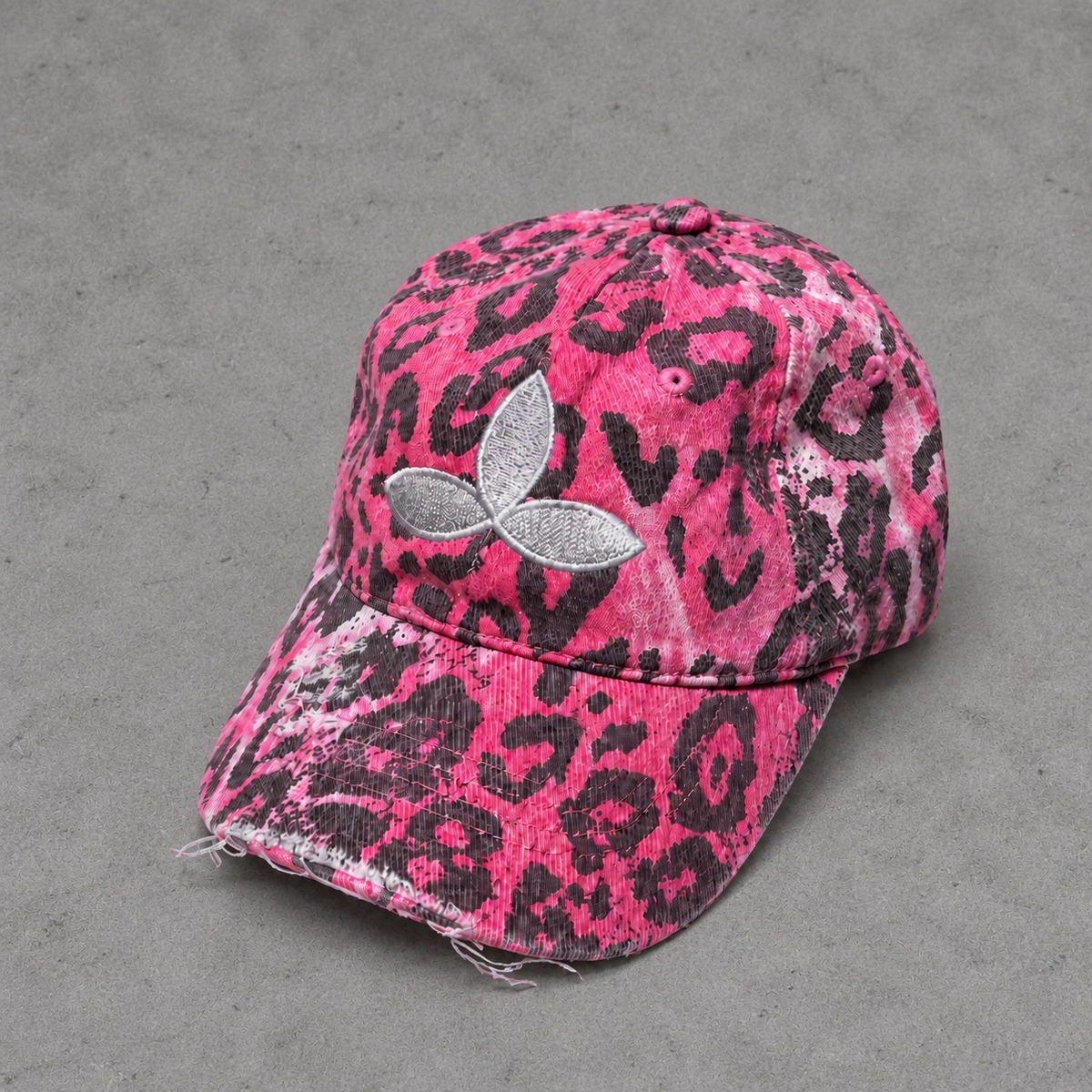 'Electric Leopard' Distressed Hat