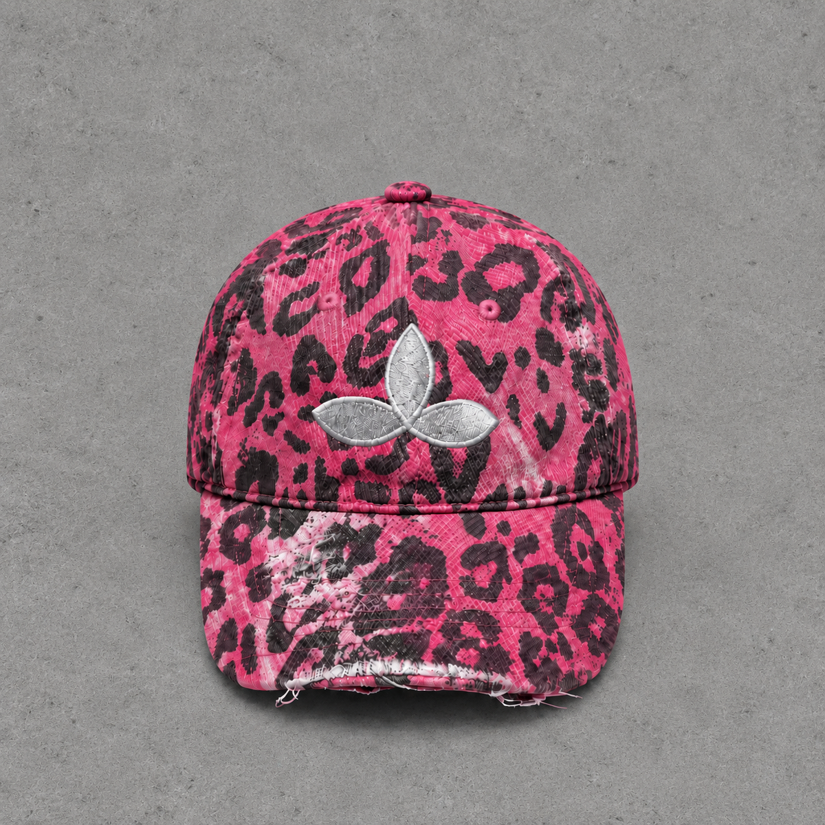'Electric Leopard' Distressed Hat